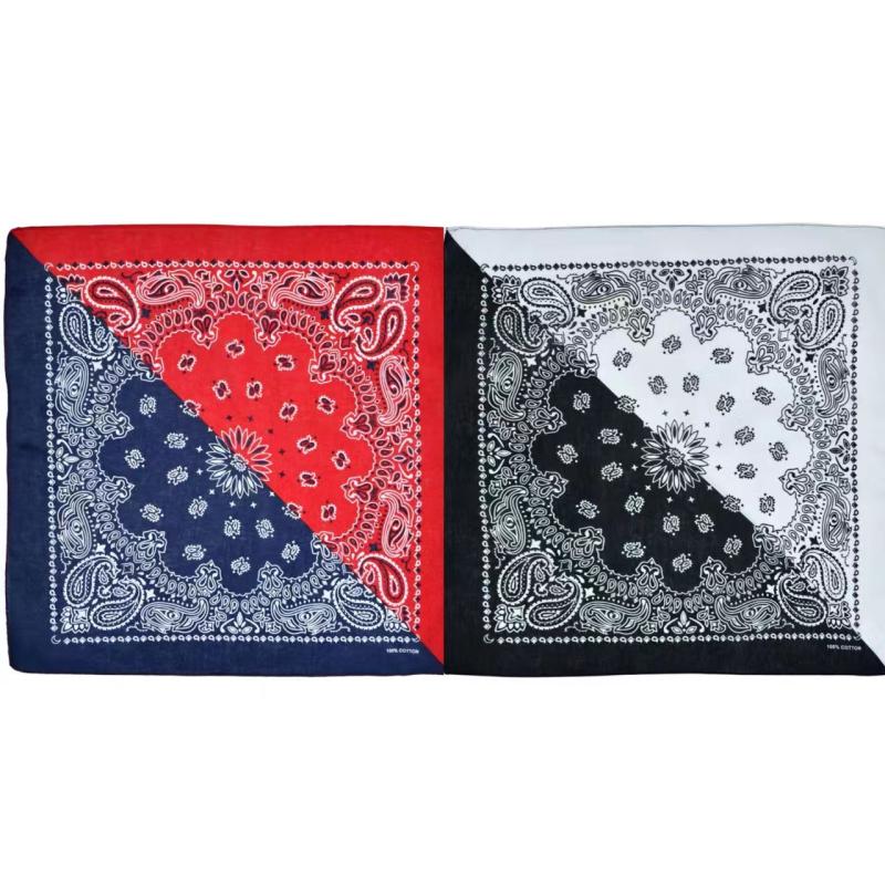 3pcs Paisley Print Square Scarf Classic Neckerchief Vintage Block Cowboy Bandana