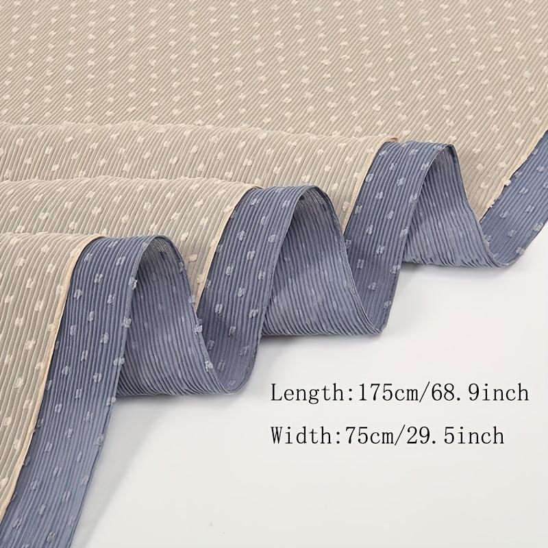 Pleated Dotted Casual Scarf Hijab Solid Shawl Women