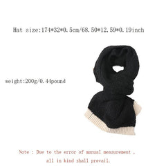 Winter Plush Scarf Women's Cold Weather Knit Scarf