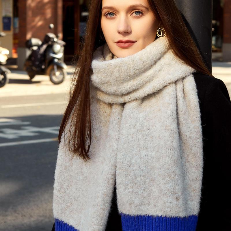 Winter Plush Scarf Women's Cold Weather Knit Scarf