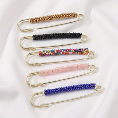 5pc Colorful Scarf Buckles Beads Brooches Sweater Shawl Clips