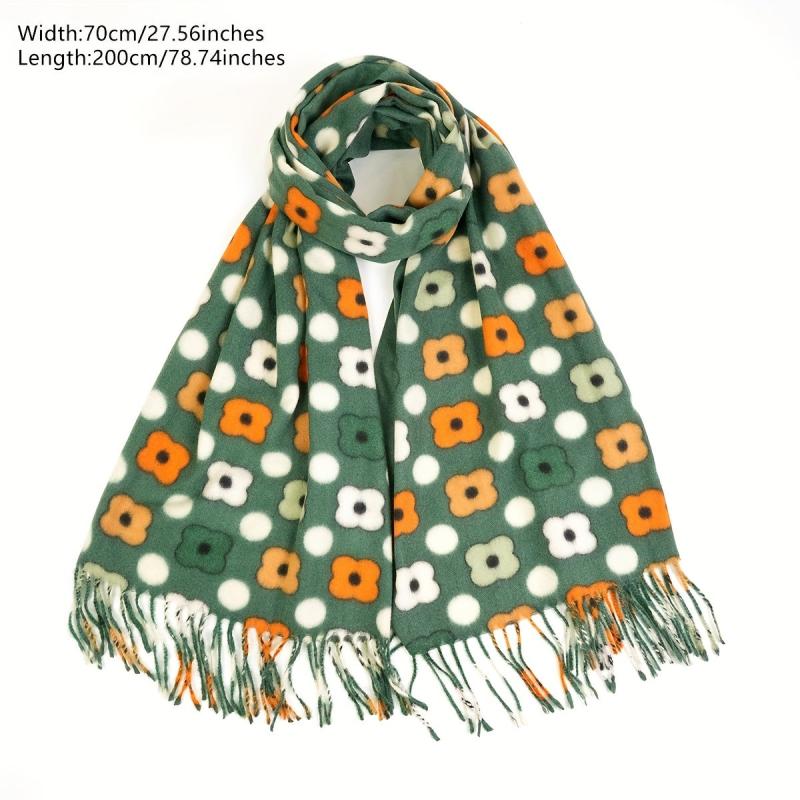 Cashmere Scarf Print Long Fringed Scarf Warm Sunscreen Shawl Casual Wrap