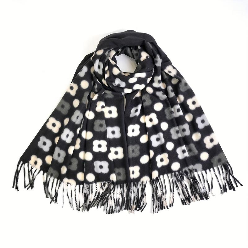 Cashmere Scarf Print Long Fringed Scarf Warm Sunscreen Shawl Casual Wrap
