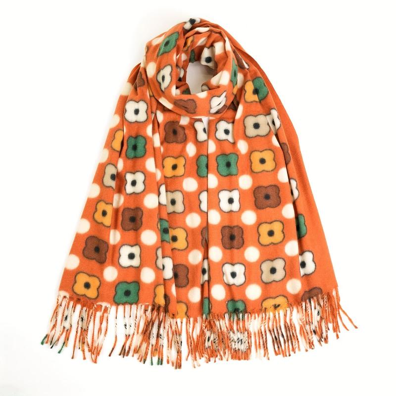 Cashmere Scarf Print Long Fringed Scarf Warm Sunscreen Shawl Casual Wrap