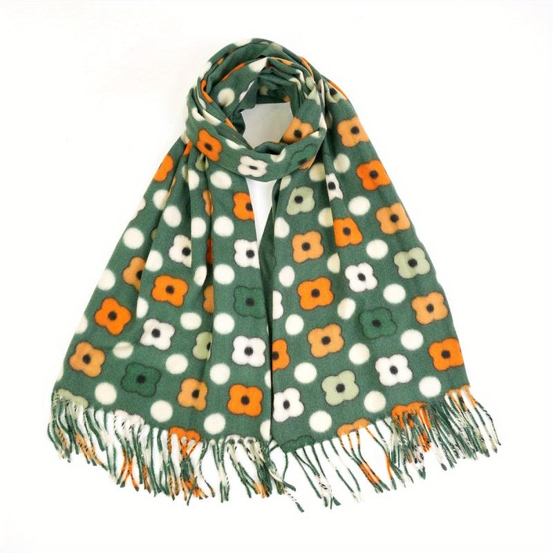 Cashmere Scarf Print Long Fringed Scarf Warm Sunscreen Shawl Casual Wrap