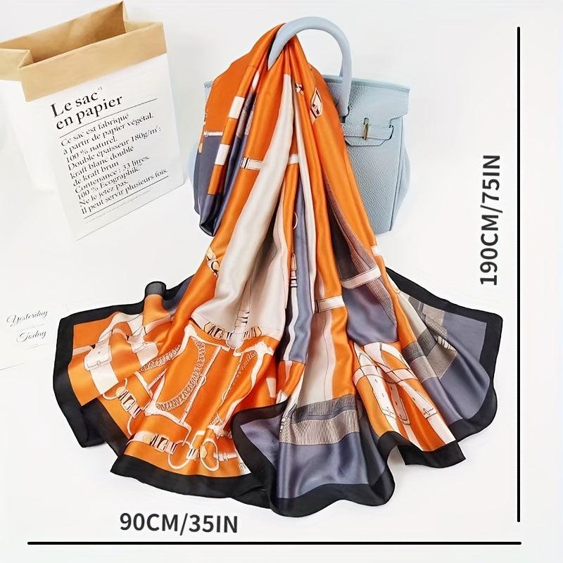 Satin Scarf Silk Shawl Head Wrap Hijab Sunscreen Beach Towel