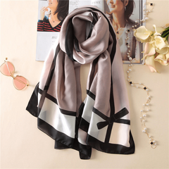 Satin Scarf Silk Shawl Head Wrap Hijab Sunscreen Beach Towel