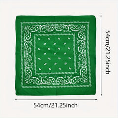 Paisley Printed Square Scarf Punk Hip hop Headscarf Street Sports Headband