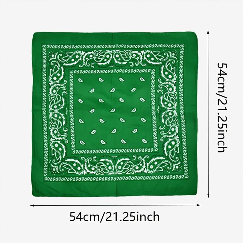 Paisley Printed Square Scarf Unisex Street Hip-hop Style Headband Sweat Absorb