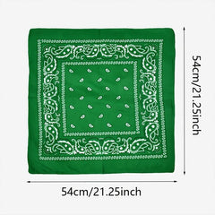 Paisley Printed Square Scarf Unisex Street Hip-hop Style Headband Sweat Absorb