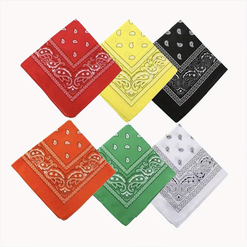 Paisley Printed Square Scarf Unisex Street Hip-hop Style Headband Sweat Absorb