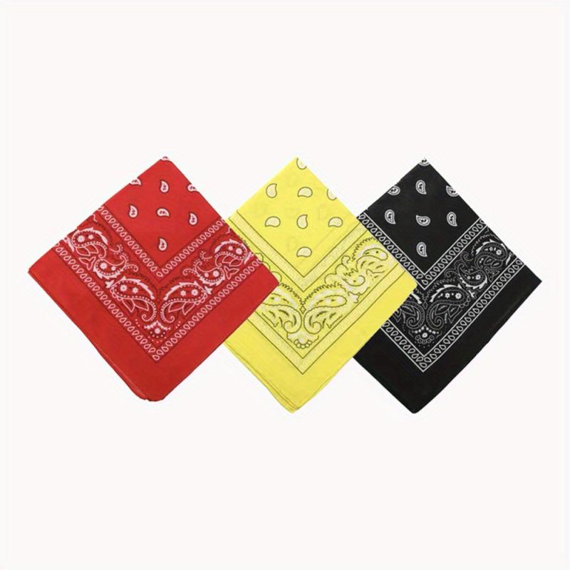Paisley Printed Square Scarf Unisex Street Hip-hop Style Headband Sweat Absorb