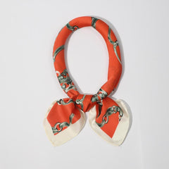 70 Square Scarf Vintage Chain Print Bandana Neckerchief Classic Head Wraps