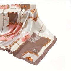 Vintage Chain Print Silk Shawl Scarf Travel Beach Towel