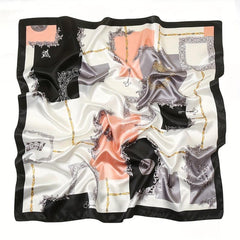 Vintage Chain Print Silk Shawl Scarf Travel Beach Towel