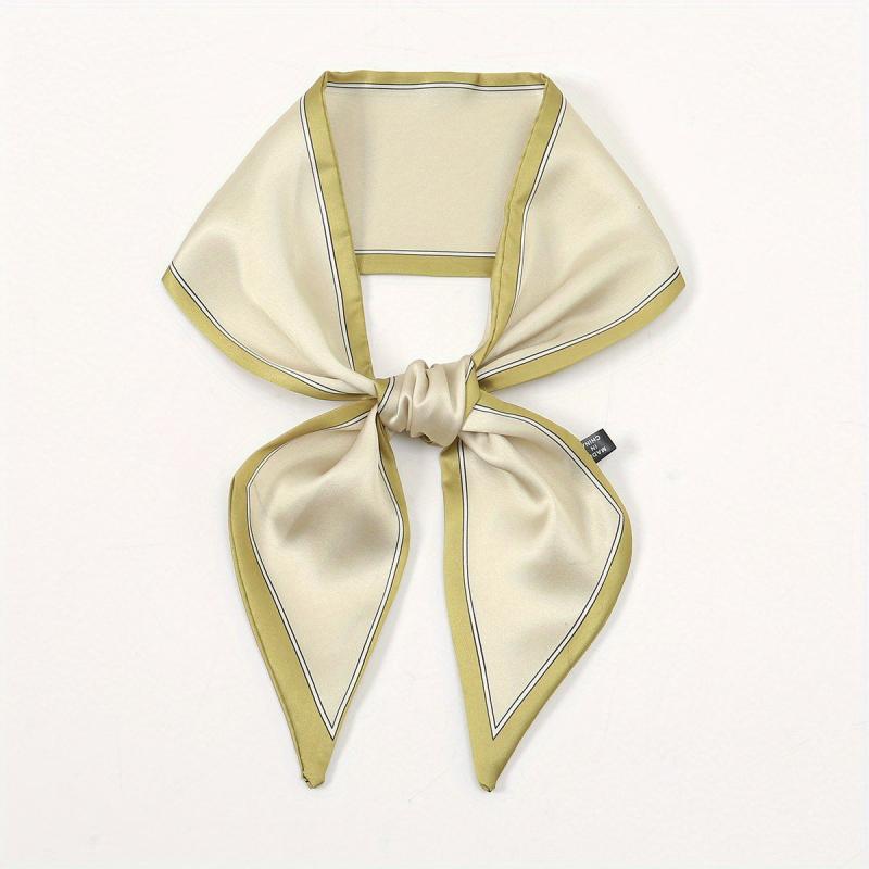 Solid Satin Skinny Scarf Neckerchief Hair Ribbon Twilly Scarf
