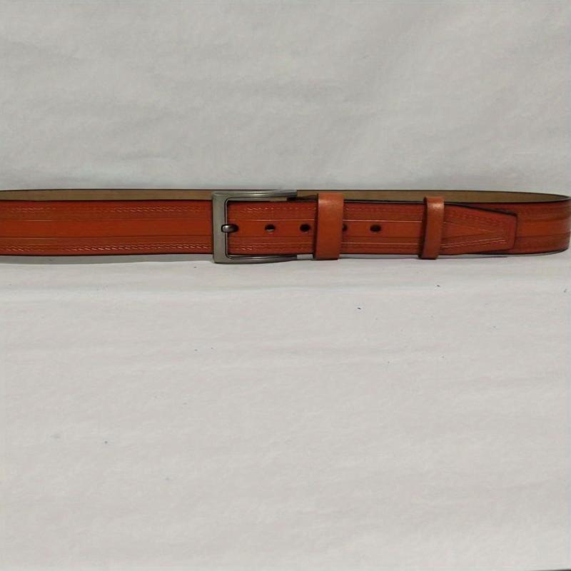 Men's Leather Belt Pin Buckle Casual Belt Durable Pants Belt