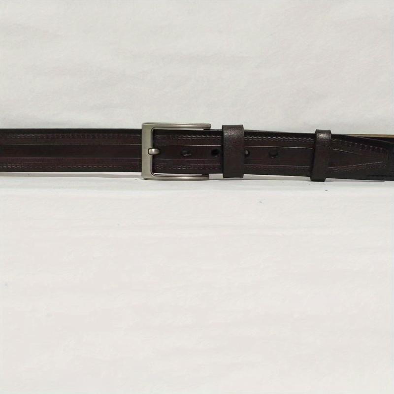Men's Leather Belt Pin Buckle Casual Belt Durable Pants Belt