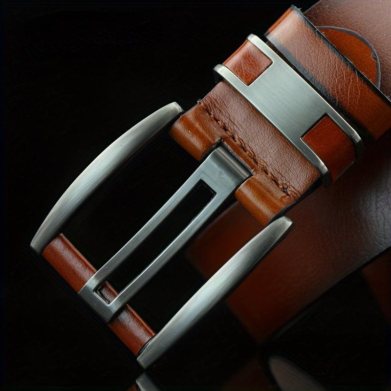Men's Pin Buckle Leather Belt Waist Strap for Jeans Pants