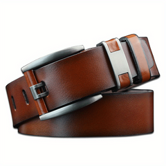 Men's Pin Buckle Leather Belt Waist Strap for Jeans Pants