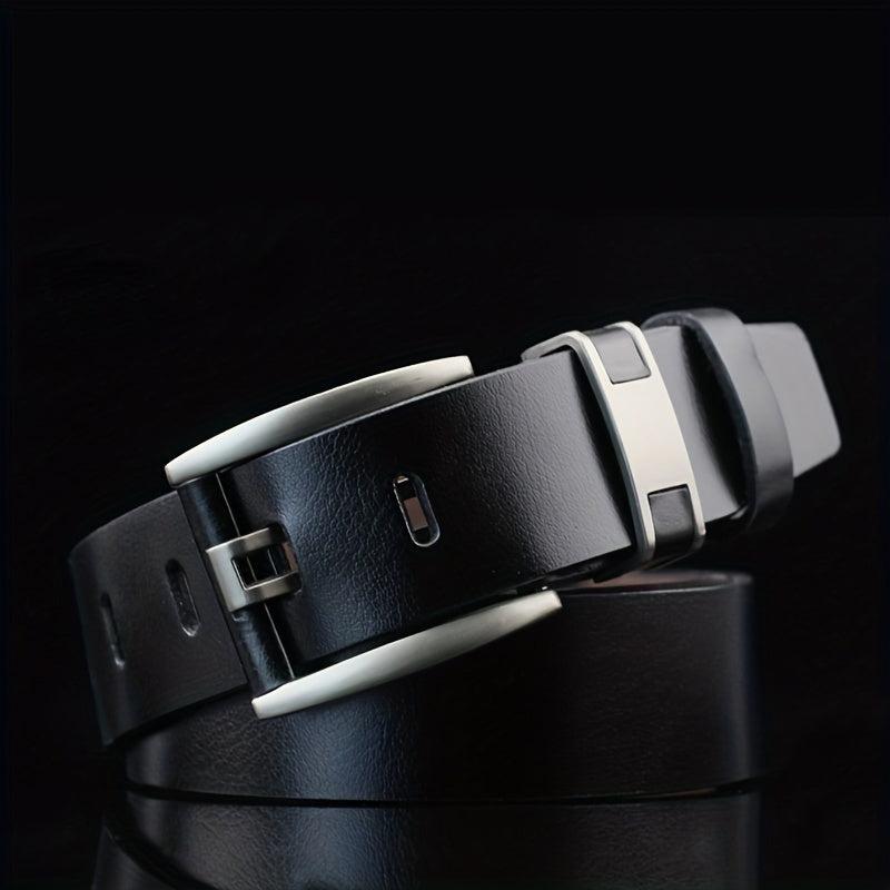 Men's Pin Buckle Leather Belt Waist Strap for Jeans Pants