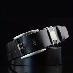Men's Pin Buckle Leather Belt Waist Strap for Jeans Pants