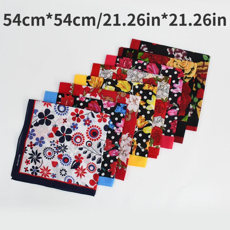 Boho Floral Print Bandana Hip Hop Square Scarf Unisex Headband Wrist Wraps