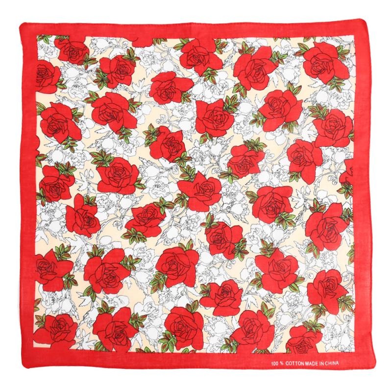 Boho Floral Print Bandana Hip Hop Square Scarf Unisex Headband Wrist Wraps