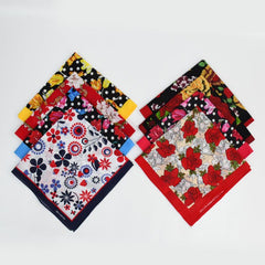 Boho Floral Print Bandana Hip Hop Square Scarf Unisex Headband Wrist Wraps