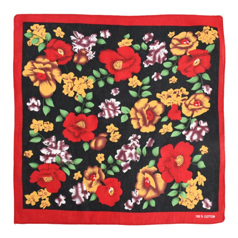 Boho Floral Print Bandana Hip Hop Square Scarf Unisex Headband Wrist Wraps