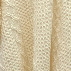 Beige Knitted Shawl Tassel Wraps Classic Warm Cape Plaid Cardigan