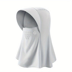 Sun Proof Hoodie Face Covering With Brim Mesh Ice Mask Neck Gaiter