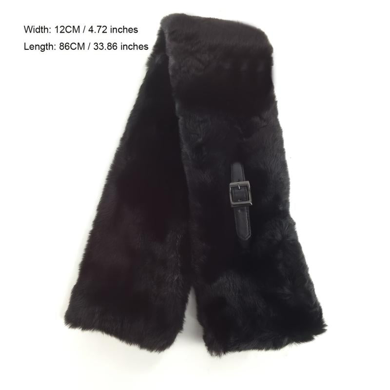 Winter Faux Rabbit Fur Scarf Plush Warm Neck Scarf Women