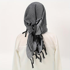 Tactical Desert Scarf Arab Scarf Wrap Head Neck Sunscreen Wrap Tassel