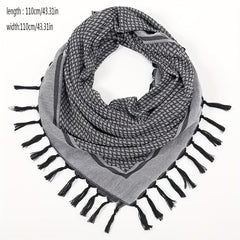 Tactical Desert Scarf Arab Scarf Wrap Head Neck Sunscreen Wrap Tassel