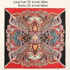 Paisley Print Bandana Classic Boho Square Scarf Neckerchief Hair Accessories