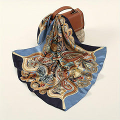 Paisley Print Bandana Classic Boho Square Scarf Neckerchief Hair Accessories