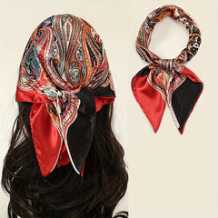 Paisley Print Bandana Classic Boho Square Scarf Neckerchief Hair Accessories