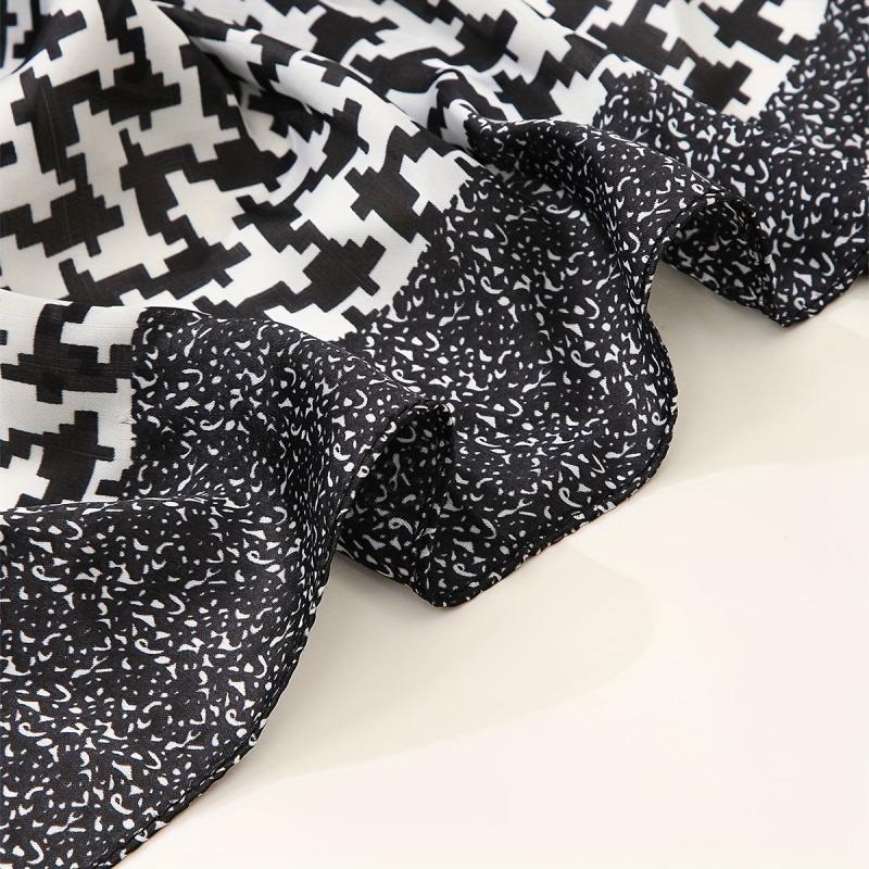 Houndstooth Scarf Shawl Wrap Head Wrap Gift For Mother