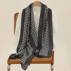 Houndstooth Scarf Shawl Wrap Head Wrap Gift For Mother