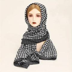 Houndstooth Scarf Shawl Wrap Head Wrap Gift For Mother