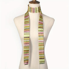 Colorful Striped Skinny Scarf for Women