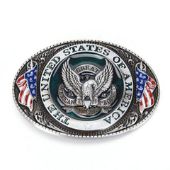 USA Flag Eagle Belt Buckle Patriotic American Flag Design