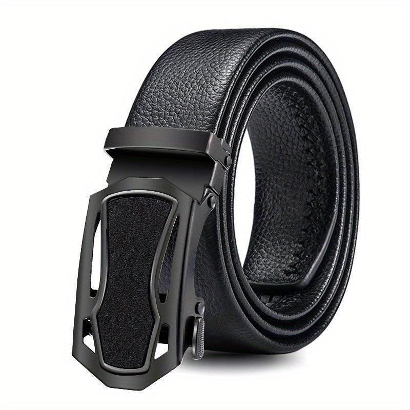 Men's Leather Belt Automatic Buckle Work Business Gift Dad Husband