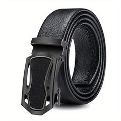 Men's Leather Belt Automatic Buckle Work Business Gift Dad Husband