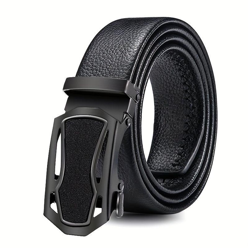 Men's Leather Belt Automatic Buckle Work Business Gift Dad Husband