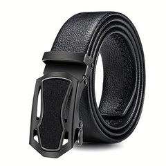 Men's Leather Belt Automatic Buckle Work Business Gift Dad Husband