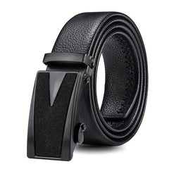 Men's Leather Belt Automatic Buckle Work Business Gift Dad Husband