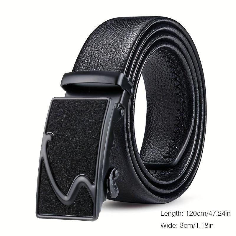 Men's Leather Belt Automatic Buckle Work Business Gift Dad Husband