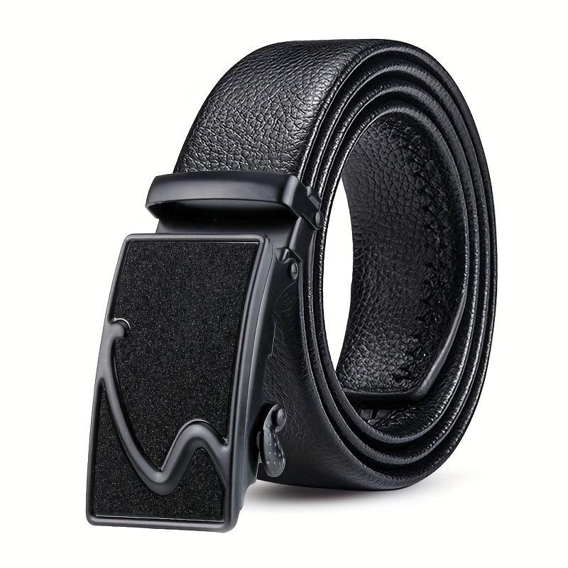Men's Leather Belt Automatic Buckle Work Business Gift Dad Husband